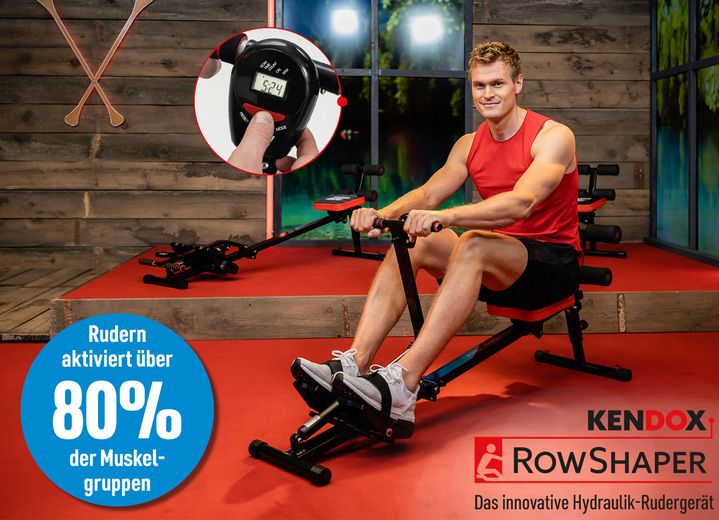 Fitness - Kendox RowShaper-Rudergerät, in Farbe SCHWARZ-ROT Ansicht 1