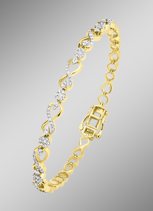 - Armband mit 115 Brillanten, in Farbe  Ansicht 1