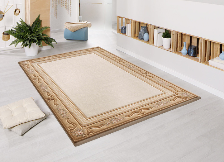 Teppiche - Brücken und Teppiche mit dessinierten Bordüren, in Größe 101 (Brücke, 40x 60 cm) bis 288 (Teppich, 240x340 cm), in Farbe BEIGE Ansicht 1