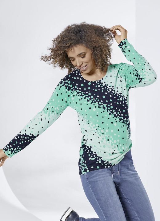 - Pullover in Feinstrick, in Größe L(44/46) bis XL(48/50), in Farbe GRÜN-SCHWARZ