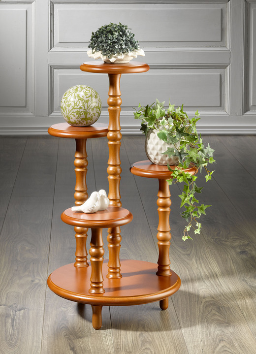 Wohnaccessoires - Wunderschöne Blumen-Etagere, in Farbe KIRSCHBAUM Ansicht 1