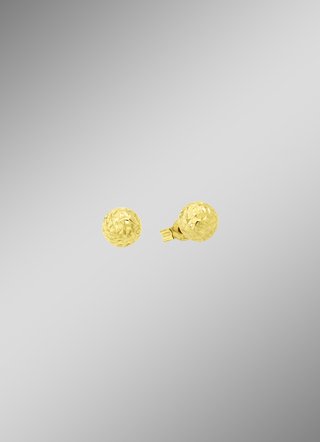 Facettierte Ohrstecker aus Gold