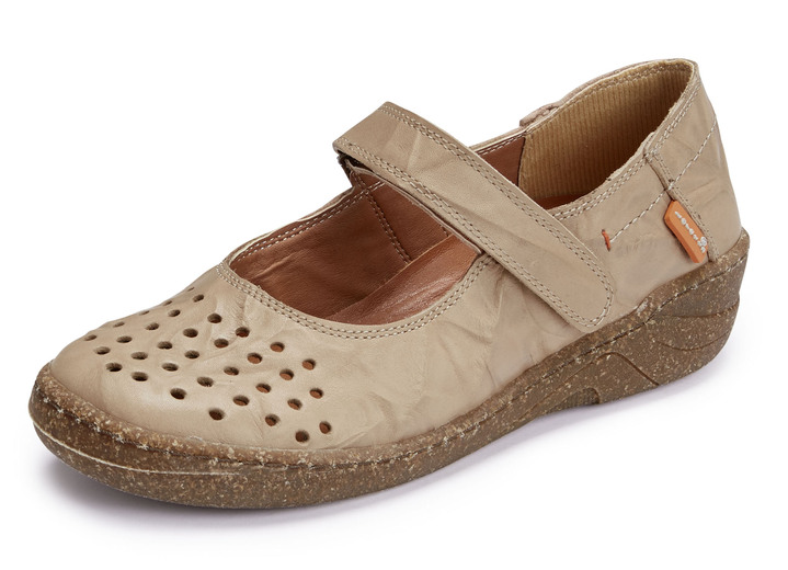 Slipper & Schnürschuhe - ELENA EDEN Slipper aus schattiertem Nappaleder, in Größe 036 bis 042, in Farbe SAND Ansicht 1