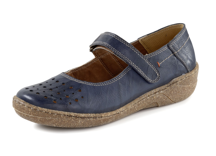 Slipper & Schnürschuhe - ELENA EDEN Slipper aus schattiertem Nappaleder, in Größe 036 bis 042, in Farbe MARINE Ansicht 1