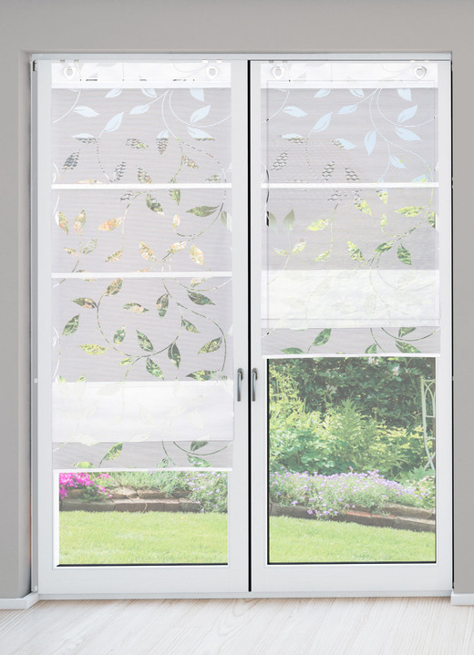 Gardinen - Luftig-leichtes und superpraktisches Magnetrollo, in Größe 316 (H130xB 45 cm) bis 328 (H210xB 70 cm), in Farbe WEISS Ansicht 1