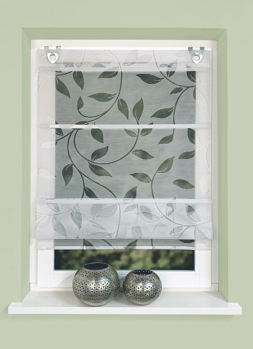Gardinen - Luftig-leichtes und superpraktisches Magnetrollo, in Größe 316 (H130xB 45 cm) bis 328 (H210xB 70 cm), in Farbe GRAU Ansicht 1