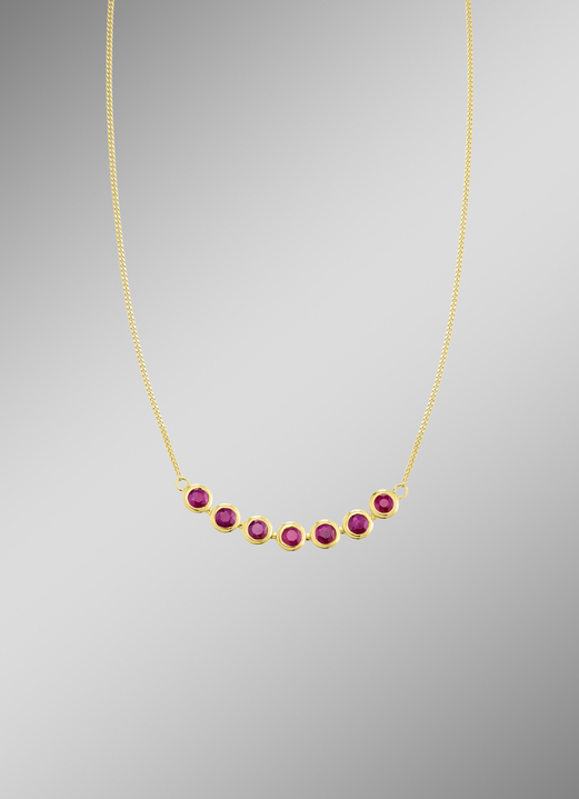 - Halskette in Gold mit Rubin, in Farbe  Ansicht 1