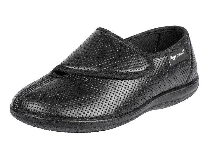 Weite H - Aerosoft Flex Damen-Klettschuh in Weite H für den kräftigen Fuß, in Größe 036 bis 042, in Farbe SCHWARZ Ansicht 1