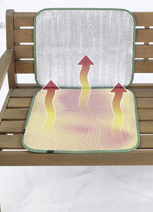 Sitzhilfen - Thermo Sitz- und Rückenkissen XL, in Farbe SILBER-GRÜN Ansicht 1