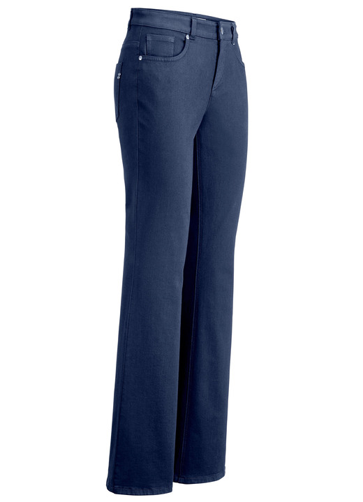 Jeans - Magic-Jeans mit modisch weiterem Beinverlauf Jeans - Magic-Jeans mit modisch weiterem Beinverlauf, in Größe 017 bis 088, in Farbe JEANSBLAU