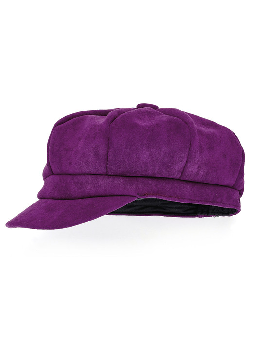 Mützen & Hüte - Elegante Damen-Ballonmütze, mit rückwärtigem Elastikeinsatz Mützen & Hüte - Elegante Damen-Ballonmütze, mit rückwärtigem Elastikeinsatz, in Farbe AMETHYST