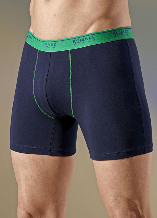 Herrenwäsche - Viererpack Pants mit Elastikbund, in Größe 005 bis 011, in Farbe 2X MARINE-GRÜN, 2X MARINE-GELB