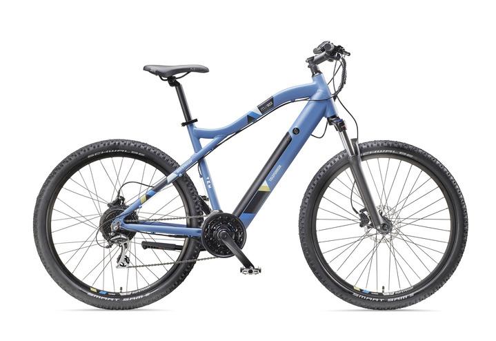 Elektromobilität - Mountain-E-Bike mit leistungsstarkem 250-Watt-Hinterradmotor, in Farbe BLAU Ansicht 1
