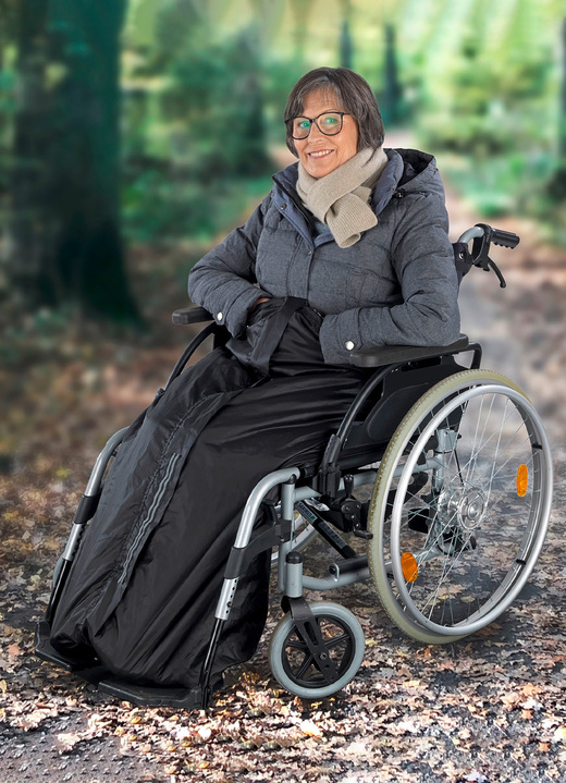 Rollatoren & Rollstühle - Rollstuhl-Wärmesack hält trocken und warm bei Schmuddelwetter, in Farbe SCHWARZ Ansicht 1