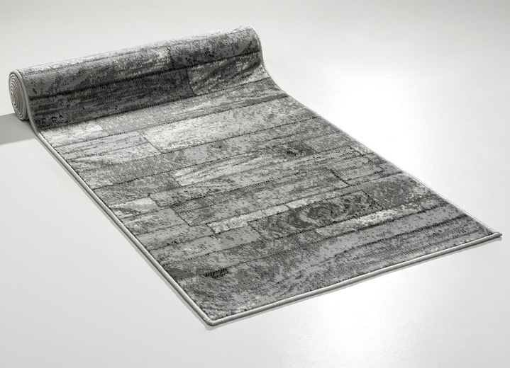 Teppiche - Dekorativer Läufer in Wunschlänge, in Größe 102 (Läufer, 67 cm breit) bis 106 (Läufer, 100 cm breit), in Farbe GRAU Ansicht 1