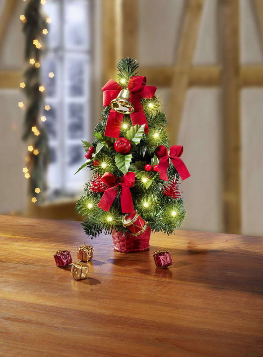 - Beleuchteter Tannenbaum, in Farbe GRÜN-ROT