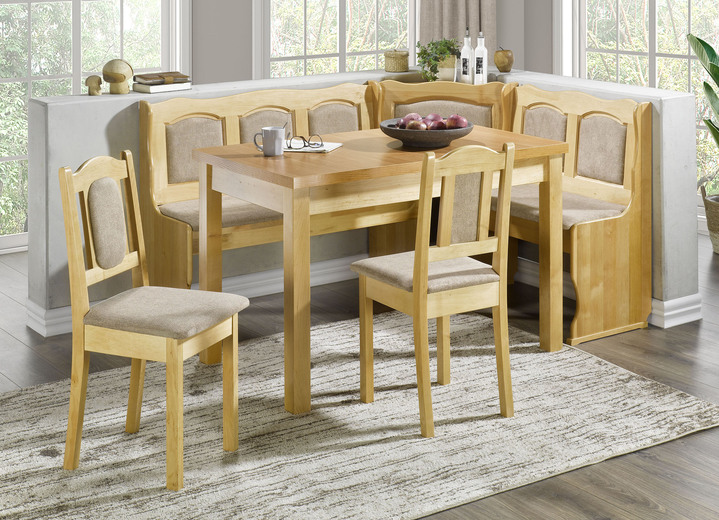 Esstische - Bequeme Esszimmermöbel mit angenehmem Stoffbezug, in Farbe NATUR-CREME, in Ausführung Stühle, 2er-Set Ansicht 1