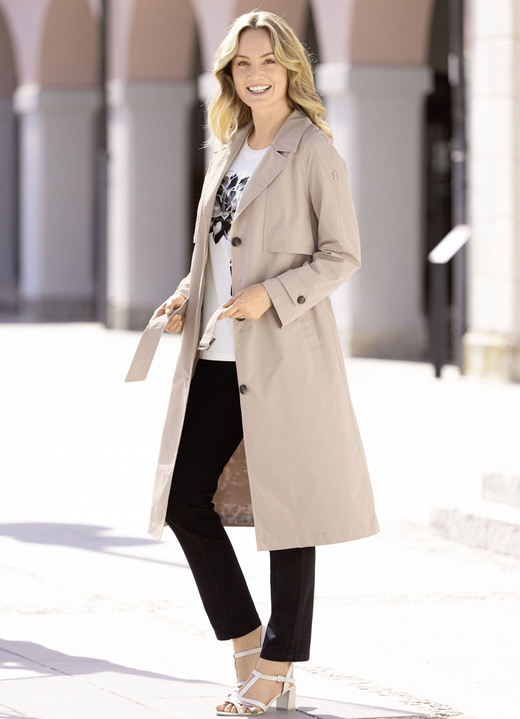 Lang - Funktions-Trenchcoat mit Gürtel., in Größe 034 bis 052, in Farbe BEIGE Ansicht 1