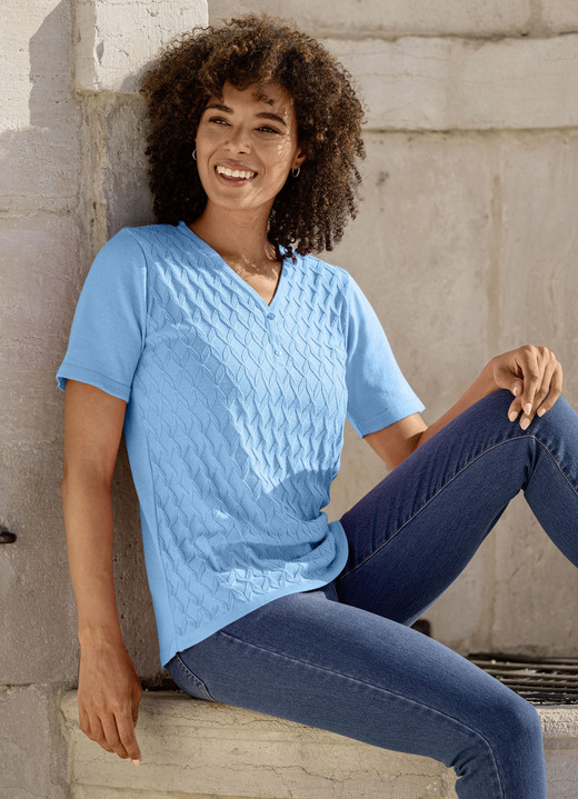 - Pulli mit weichem Griff, in Größe 036 bis 052, in Farbe BLEU