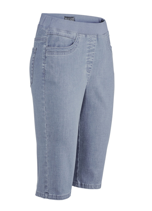 Jeans - Bermudas mit Jersey-Bund, in Größe 036 bis 052, in Farbe HELLBLAU Ansicht 1