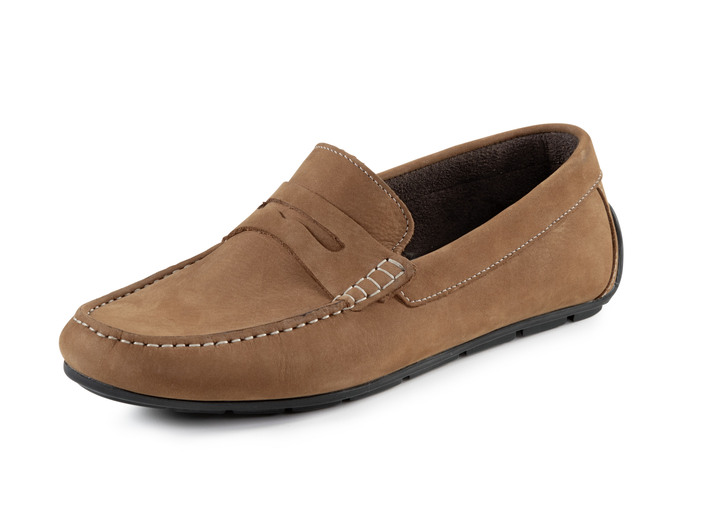 - Mokassin-Slipper im klassischen Design, in Größe 040 bis 046, in Farbe COGNAC Ansicht 1