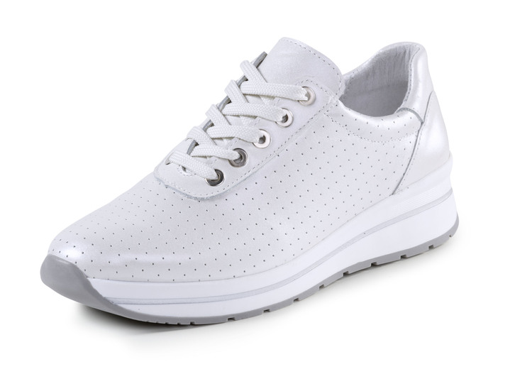 Sport- & Freizeitschuhe - ELENA EDEN Sneaker mit Zierperforation, in Größe 035 bis 041, in Farbe PERLWEISS Ansicht 1
