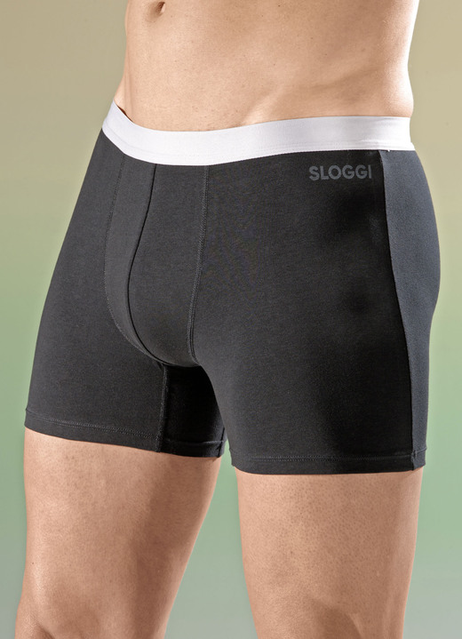 Pants & Boxershorts - Sloggi, Zweierpack Pants mit Elastikbund, in Größe L bis XXL, in Farbe SCHWARZ