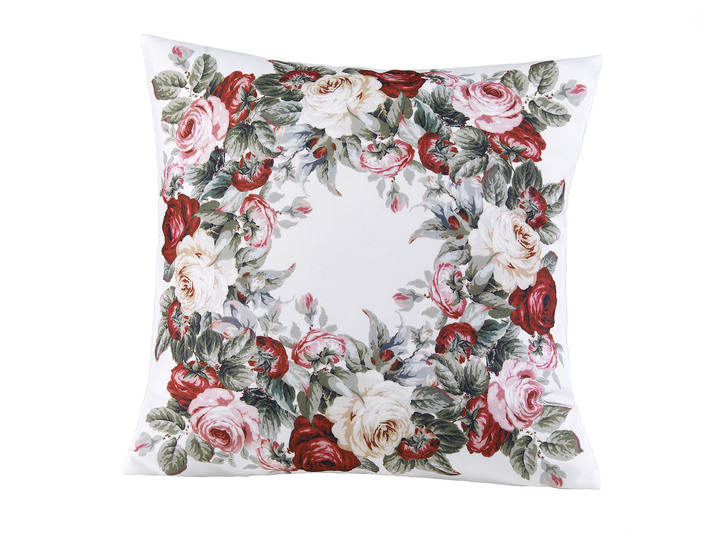 Heimtextilien - Aussdrucksstarke Tischdecke mit bezauberndem Rosen-Dessin, in Größe 130 (2 Deckchen, 35/ 50 cm) bis 404 (Kissenbezug, 40/ 40 cm), in Farbe ECRU-BUNT Ansicht 1