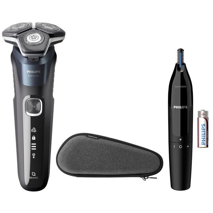 Rasierer & Haarschneider - Philips Shaver S5889/11 Series 5000 Akku-/Netz-Rasierer, in Farbe BLAU-GRAU