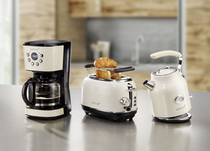 Küchengeräte-Serien - Korona Frühstücksserie im Retro-Design, in Farbe CREME, in Ausführung Toaster Ansicht 1
