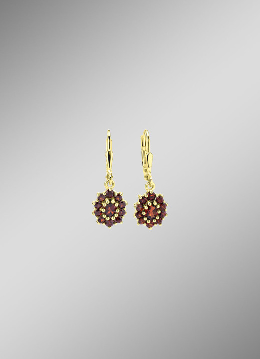 - Elegante Ohrringe mit echt Granat, in Farbe  Ansicht 1