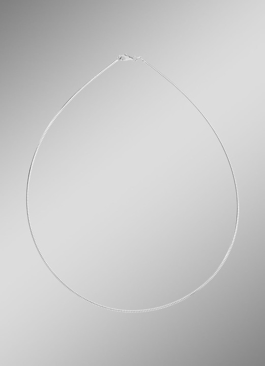 - Eleganter Omega-Halsreif aus Silber, in Farbe  Ansicht 1