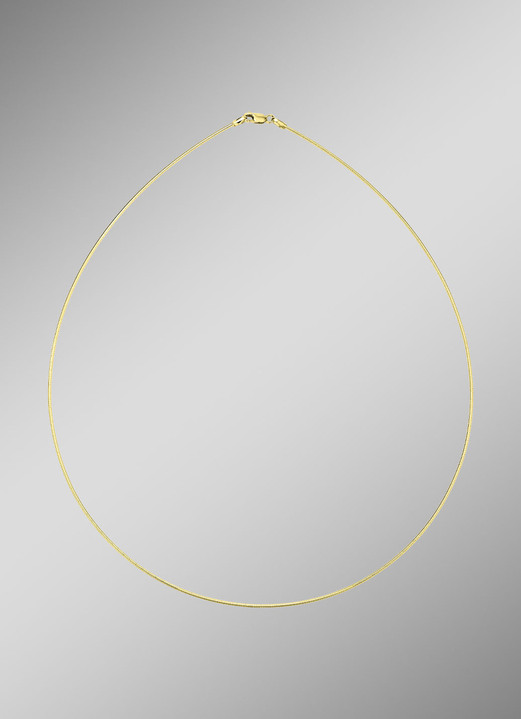 - Hochwertiger Omega-Halsreif aus Gold 585/- fein, in Farbe  Ansicht 1