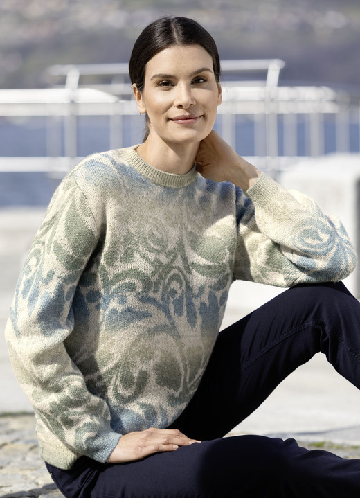 Pullover & Strickmode - Pullover in edlem Farbverlauf Pullover & Strickmode - Pullover in edlem Farbverlauf, in Größe L(44/46) bis XS(32/34), in Farbe CREME-GRÜN-HELLBLAU