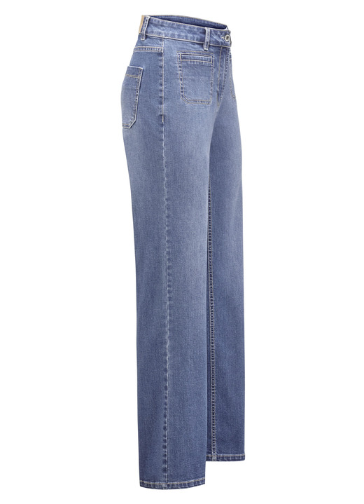 Hosen mit Knopf- und Reißverschluss - Jeans mit modischen Vordertaschen Hosen mit Knopf- und Reißverschluss - Jeans mit modischen Vordertaschen, in Größe 017 bis 050, in Farbe JEANSBLAU