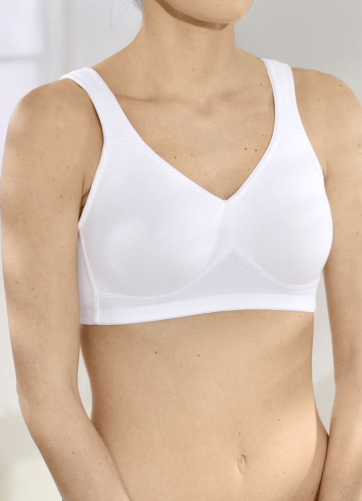 BH ohne Formbügel - Speidel Zweierpack BH mit vorgeformten Cups, in Größe 080 bis 115, in Cup C, in Farbe 2X WEISS Ansicht 1
