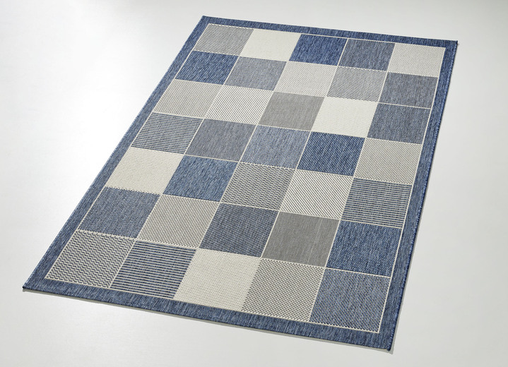 Modern - Brücken und Teppiche in Sisaloptik für den Innen- und Außenbereich, in Größe 112 (Brücke, 60x110 cm) bis 282 (Teppich, 200x290 cm), in Farbe BLAU Ansicht 1