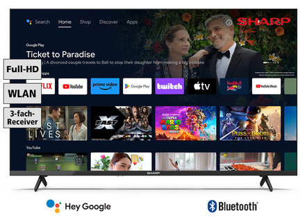 Sharp FH2EA rahmenloser Full-HD-LED-Android-Fernseher