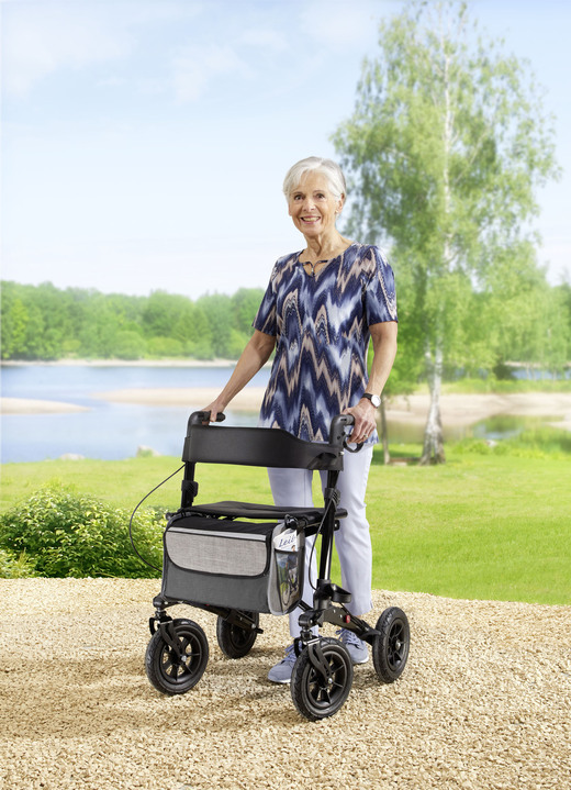 Mobilität - Outdoor-Rollator, in Farbe SCHWARZ Ansicht 1