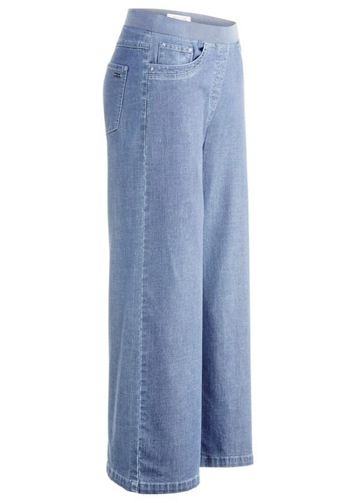 Uni - Culotte in 5-Pocket-Form , in Größe 018 bis 052, in Farbe HELLBLAU Ansicht 1