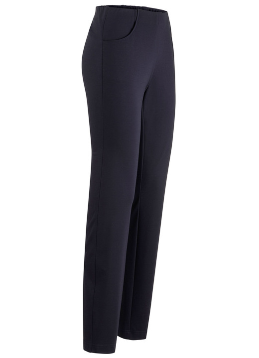 Hosen in Schlupfform - Hose mit angeschnittenem Bund Hosen in Schlupfform - Hose mit angeschnittenem Bund, in Größe 018 bis 052, in Farbe MARINE