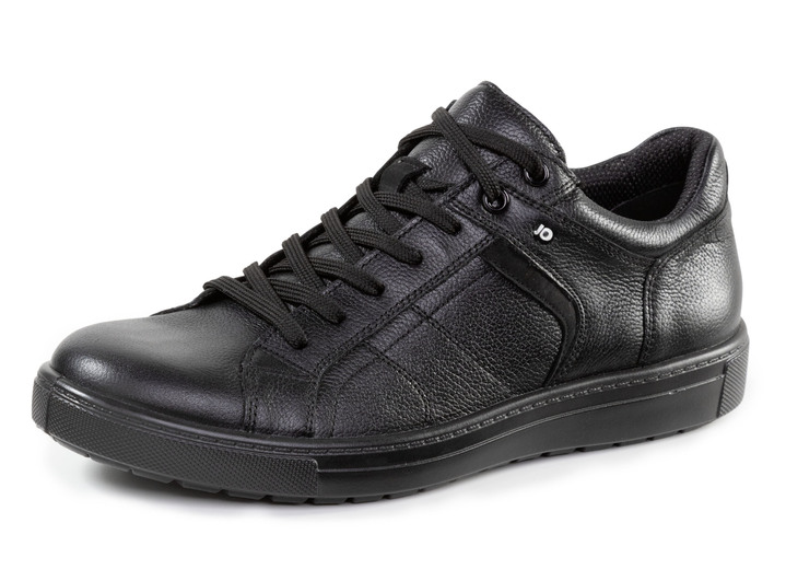 Slipper & Schnürschuhe - GINO GALANTE Schnürschuh aus Nubukleder mit Kontrastbesätzen, in Größe 040 bis 047, in Farbe SCHWARZ Ansicht 1