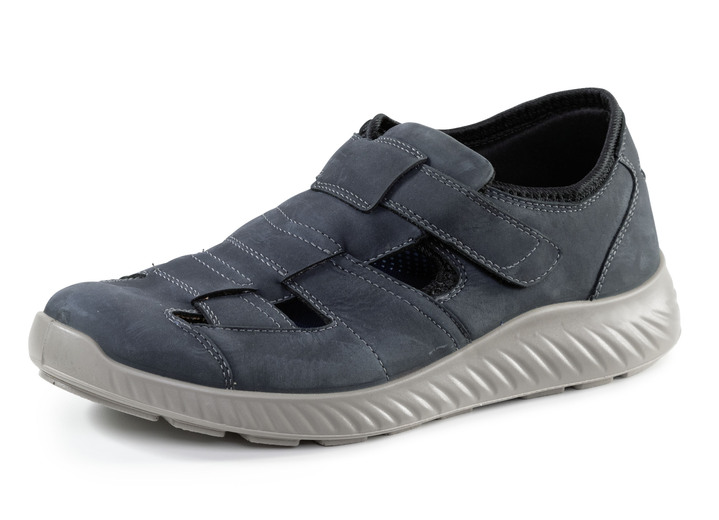 Slipper & Schnürschuhe - GINO GALANTE aus weichem, gefettetem Rind-Nubukleder, in Größe 039 bis 046, in Farbe MARINE Ansicht 1