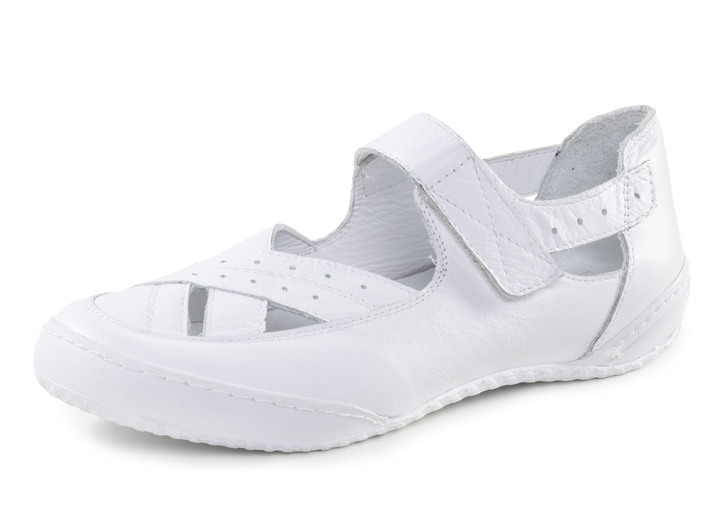 Slipper & Schnürschuhe - ELENA EDEN Slipper aus weichem Nappaleder, in Größe 036 bis 041, in Farbe WEISS Ansicht 1