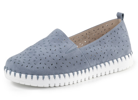ELENA EDEN, sommerliche Damen-Slipper, Weite H, mit herausnehmbarem Fußbett