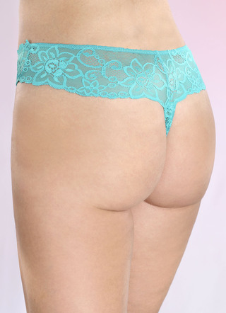 Sexy Dreierpack Stringtangas aus elastischer Spitze