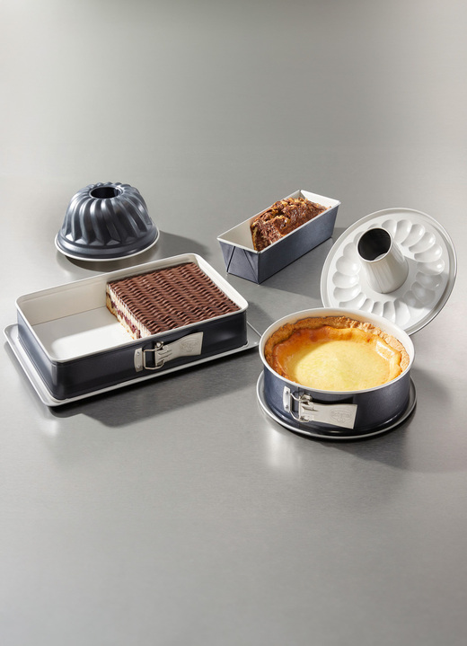 Backen - Dr. Oetker Backformen in Profiqualität, in Farbe CREME-ANTHRAZIT, in Ausführung Springform mit Flach- und Rohrboden Ansicht 1