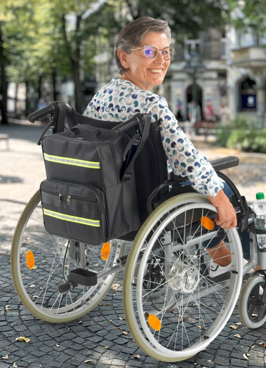 Mobilität - Wetterfeste Rollstuhl-/Rollator-Tasche, in Farbe SCHWARZ Ansicht 1
