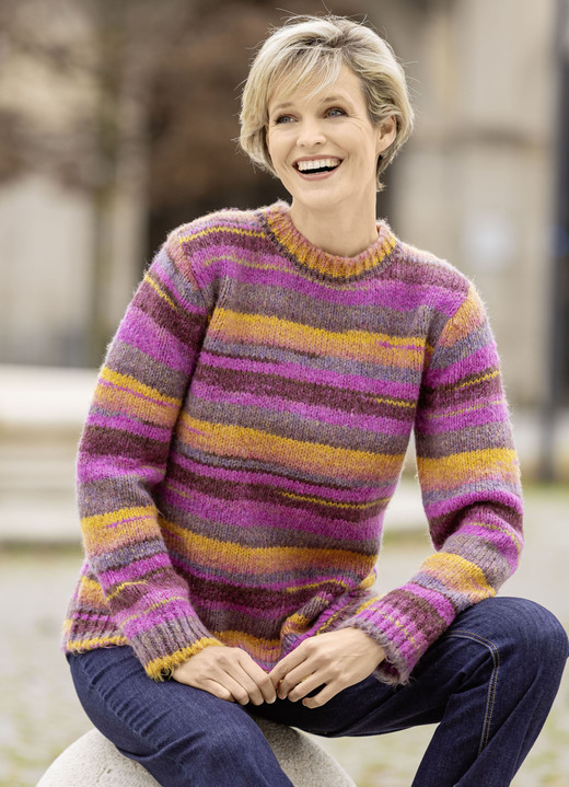 Langarm - Pullover mit Farbverlauf Langarm - Pullover mit Farbverlauf, in Größe L(44/46) bis XS(32/34), in Farbe MULTICOLOR