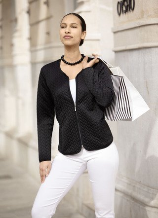 Blusenjacke mit Reißverschlussleiste